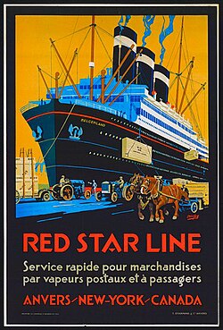 Red Star Line Poster
